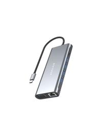 Fulltech FH23 11'i 1 Arada Usb-C Çoklayıcı | 4K Hdmı 100W Pd Gigabit Ethernet 3.5mm Jack HDMI VGA  